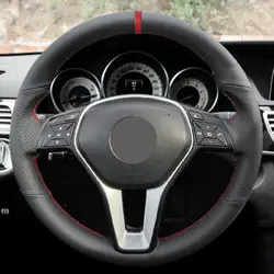 Hand Stitched Car Steering Wheel Cover For Mercedes Benz W176 W246 W204 C117 C218 W212 X156 R231 R172 Perforated Leather Trim