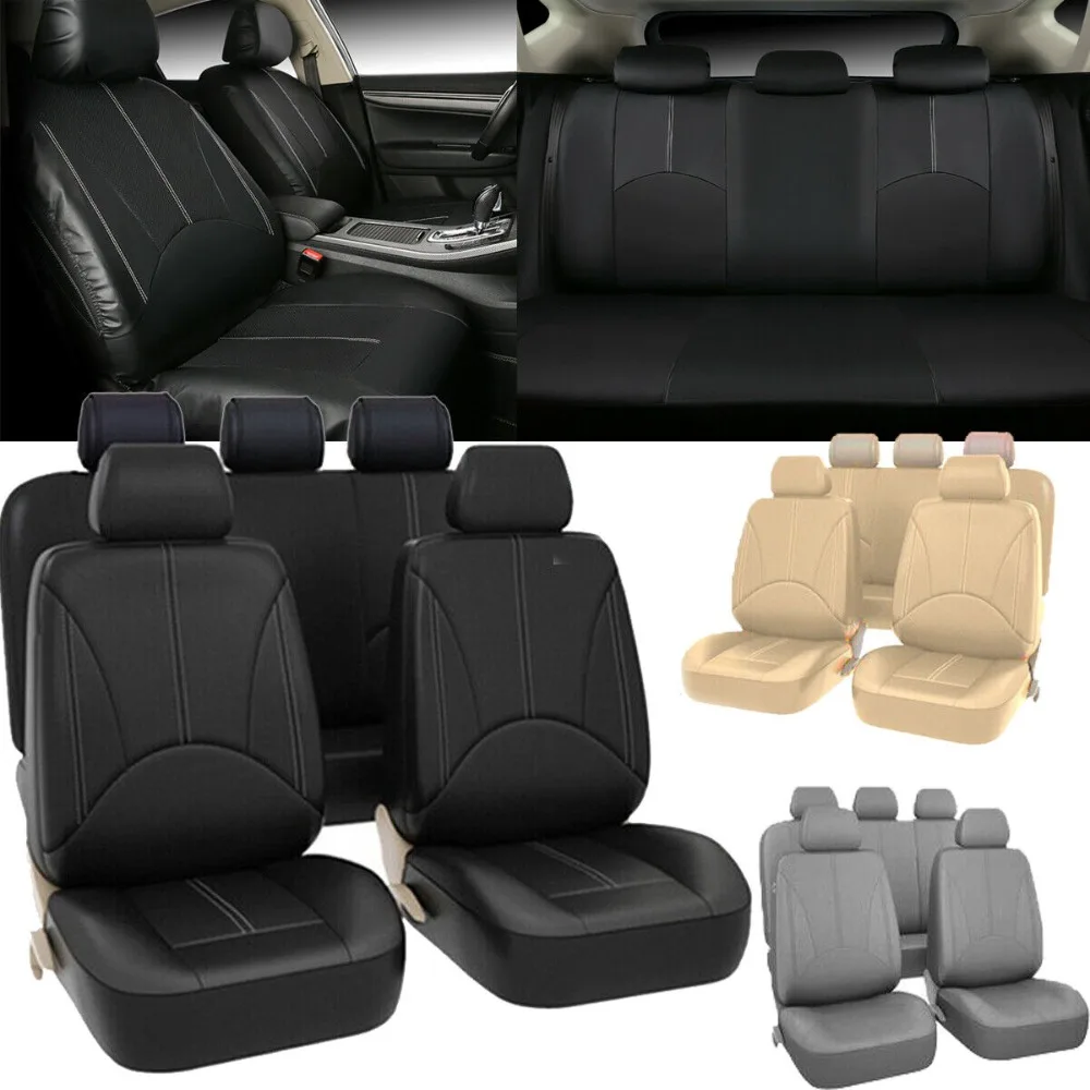 

For Mercedes-Benz Car Seat Cover Full Set Leather 5-Sit Front Rear Protector Pad