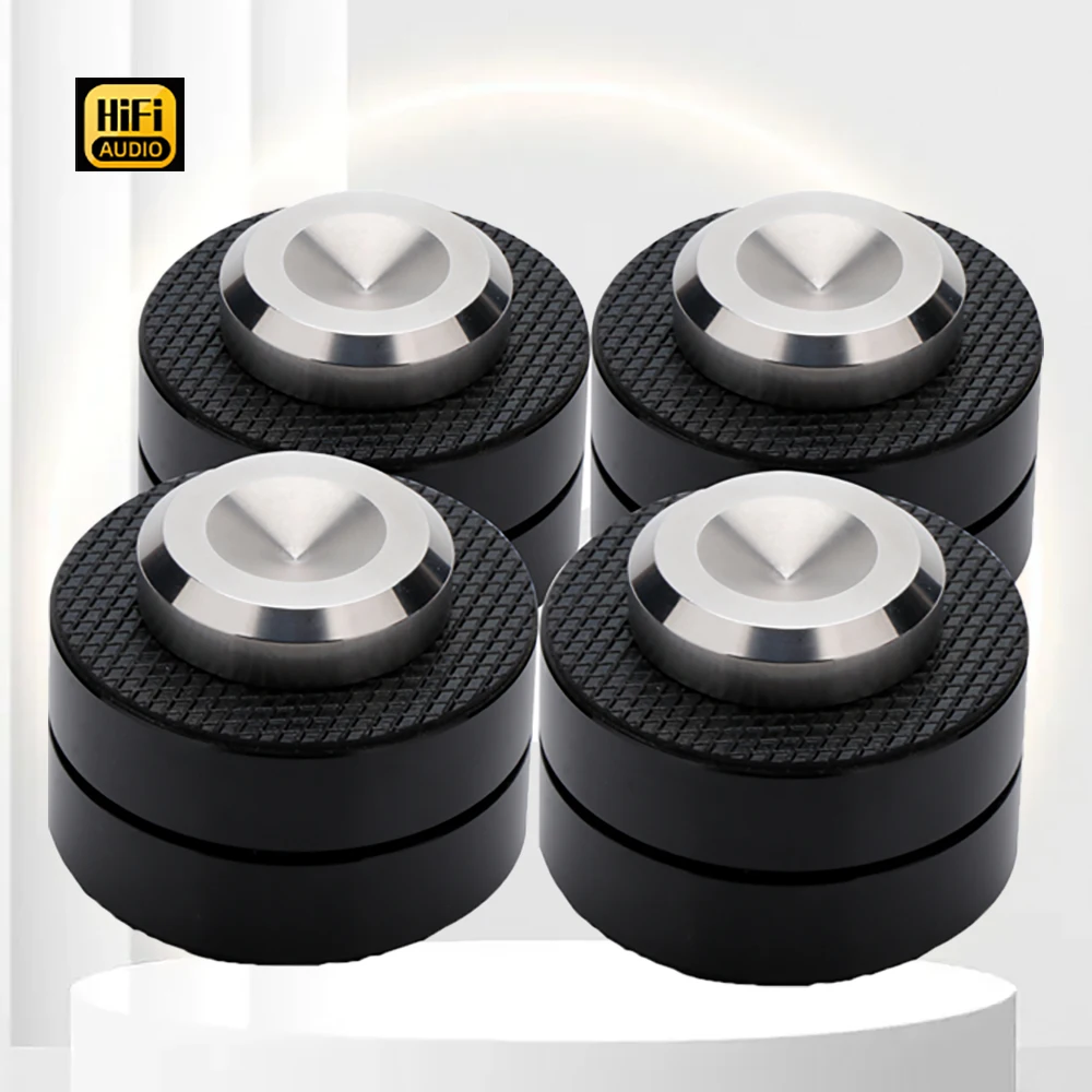 HiFi Anti-Vibrations-Absorptionsständer Spikes Lautsprecherständer für HiFi-Geräte und Lautsprecher Verstellbarer Bodenschutz Verstärker – Detail 8