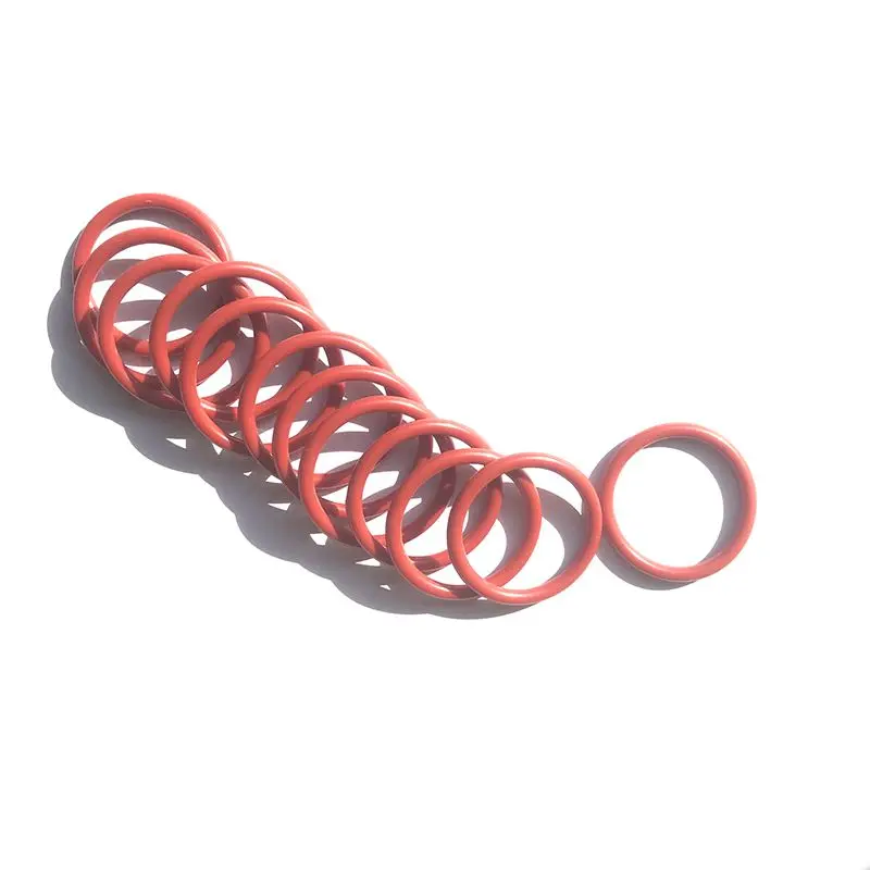 VMQ 100/50/20 Red Silicone VMQ O Ring Gasket CS :1/1.5/2/2.5/3.1mm Waterproof Insulated Rubber Silicon Rings  Sealing
