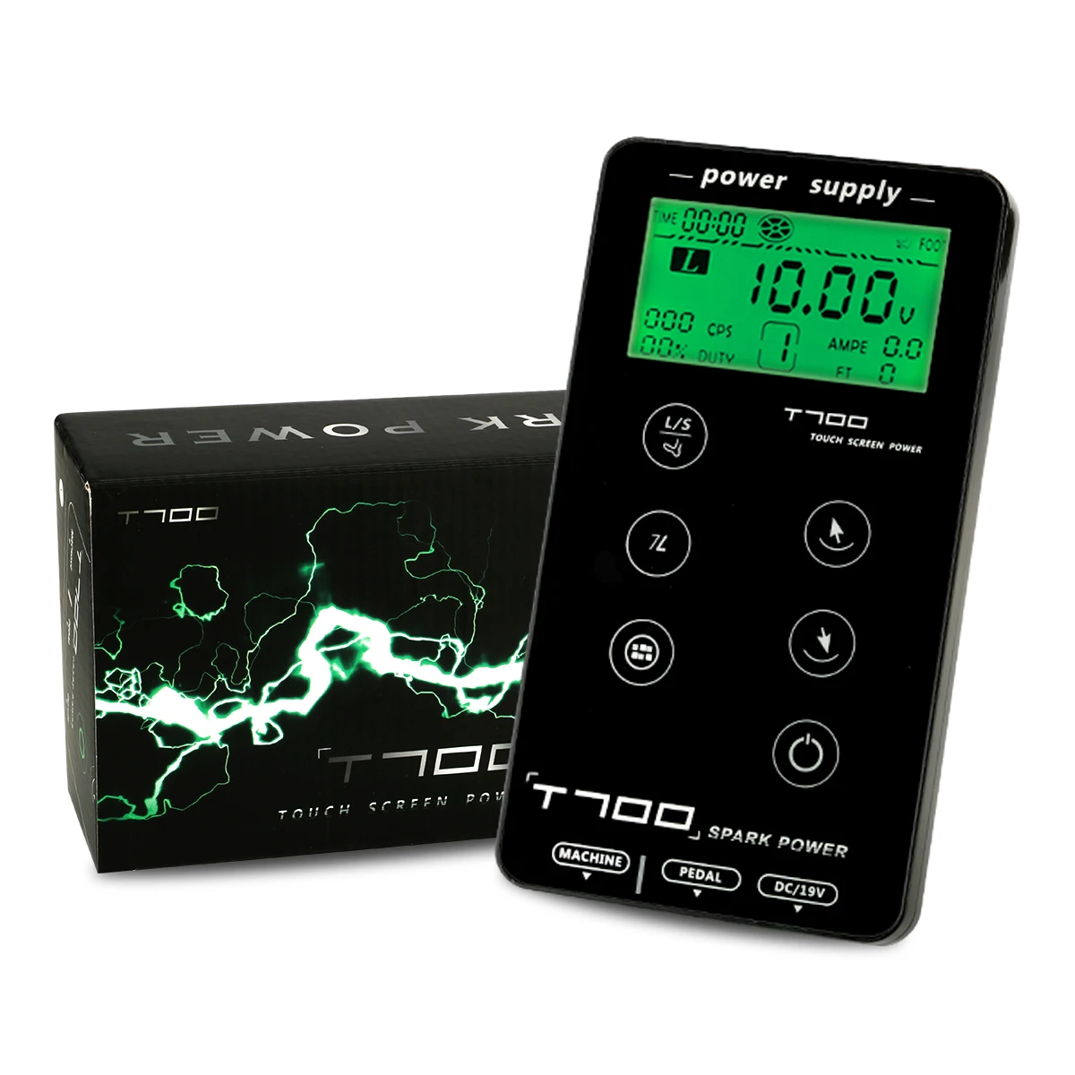 Tattoo Power Supply Smart Touch Screen T700 Intelligent Digital LCD Makeup Dual Input Tattoo Power Source For Tattoo Machine Pe