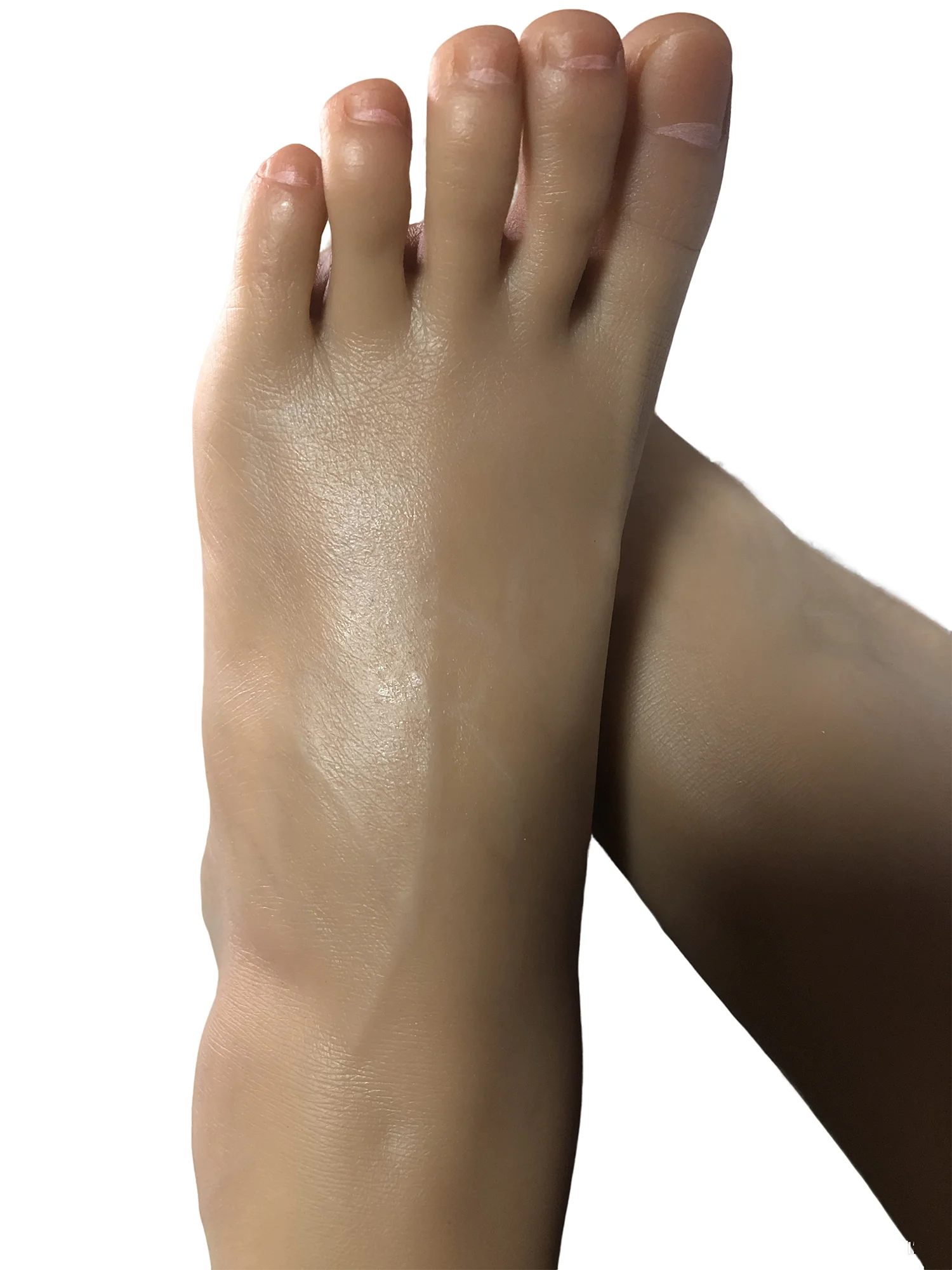 Feminino líquido silicone pé modelo falso pé de plástico para pintura foto unhas arte sapatos meia exibição adereços j36c tan cor da pele