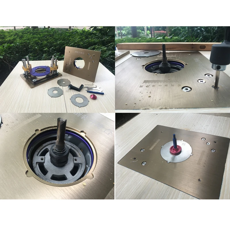 Router Lift Router Table ใส่แผ่นสําหรับเครื่องแกะสลักไฟฟ้าไม้เครื่องตัด DIY งานไม้ Work Bench