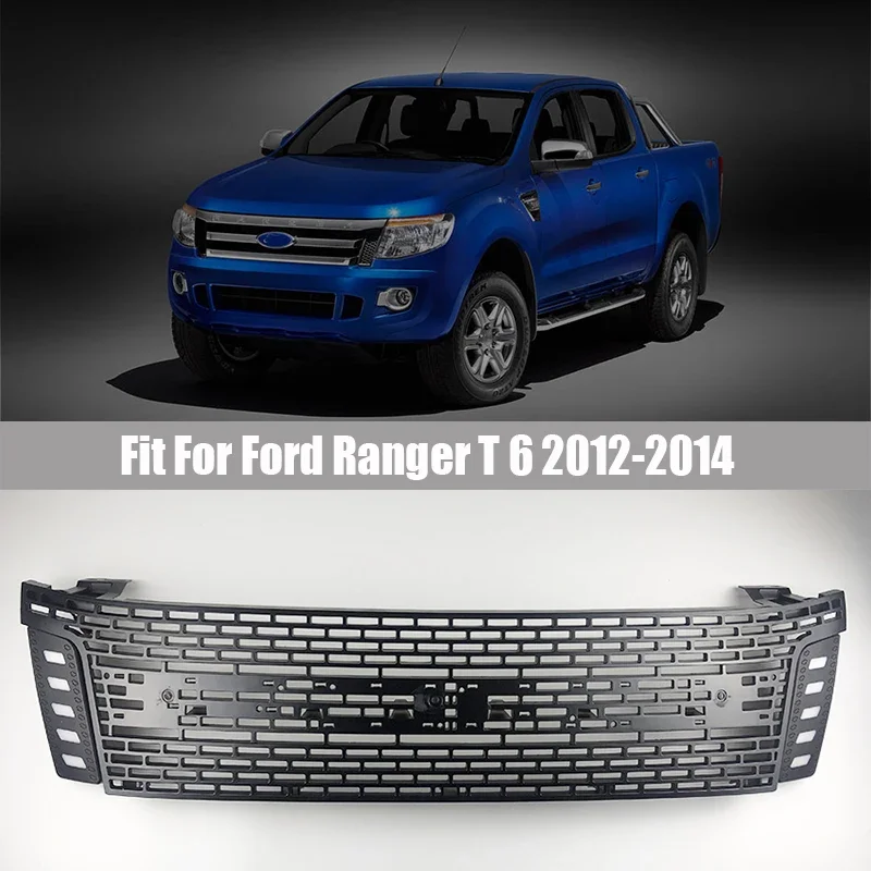 

FOR RANGER T6 RACING GRILLS FRONT BUMPER MASK FIT GRILL WITH LED 2012-2014 PICKUP