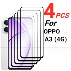 2/4PCS Tempered Glass For OPPO A3 4G Screen Protector For OPPO A3 4G Glass Full Glue Cover Protective Phone Film For OPPO A3 4G