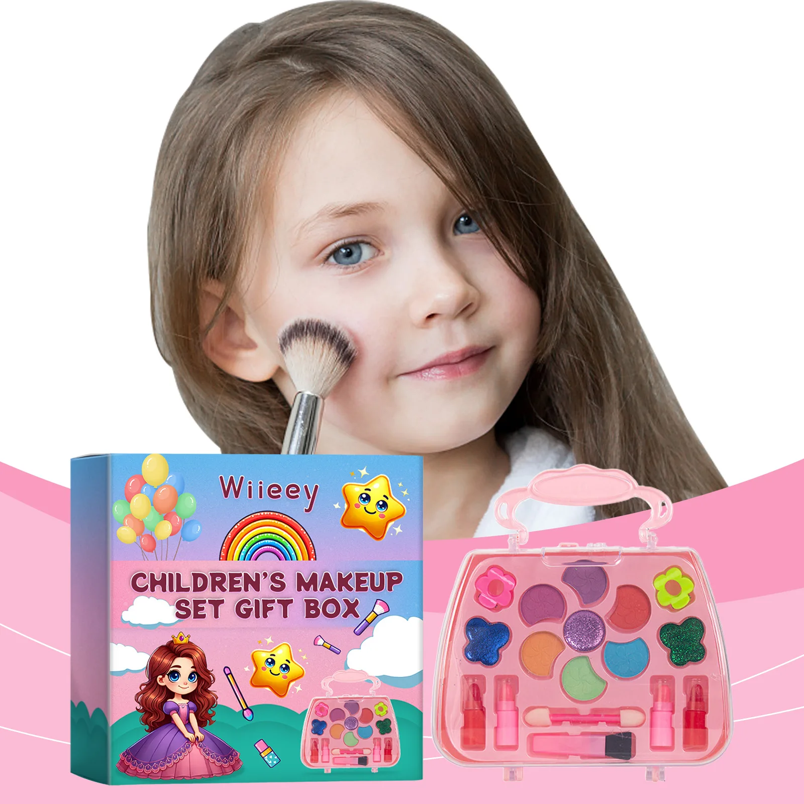 

Children's Makeup Set Lipstick Eye Shadow Makeup Makeup Handbag Birthday Christmas Gift for Kids Fashion Party Cosplay Fun Game