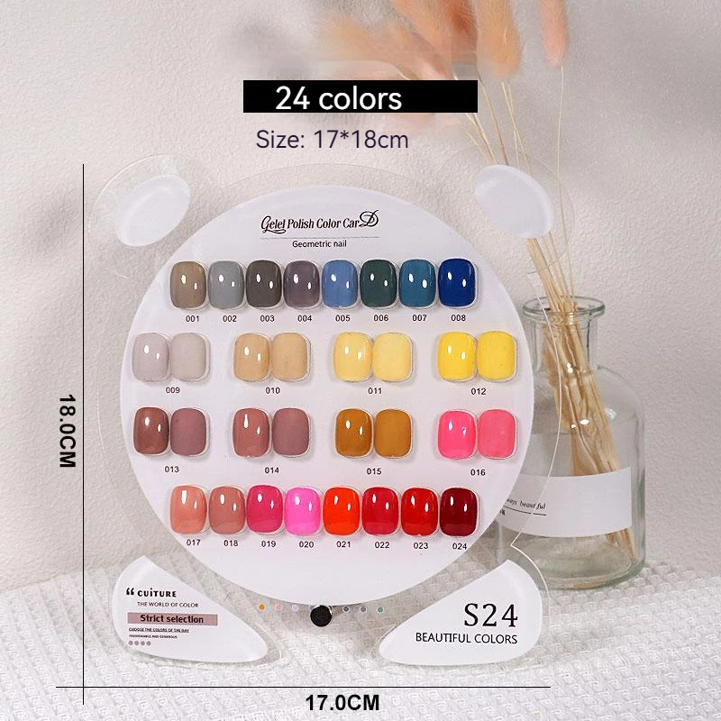 12/15/18/24/36/48 Colors Acrylic Nail Art Display Board Tips for Display Color Book Nail Polish Chart Polish Card Board