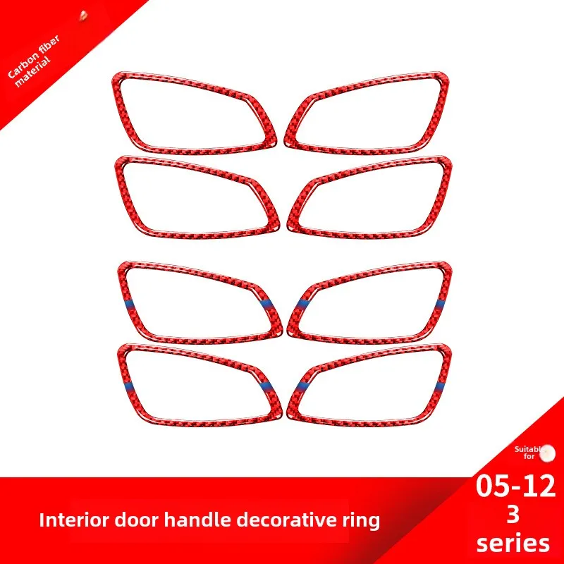 

Suitable for Bmw05-12Old Style3Series Red Carbon Fiber Interior Door Decorative Handle StickersE90E92Modification