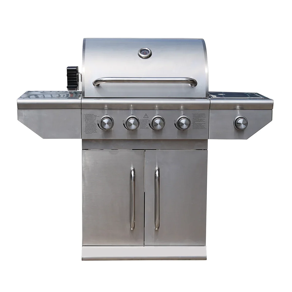 Outdoor Portable Gas Barbecue Grill 4 Main Burners Gas Stainless Steel Outdoor Kitchen Cabinet BBQ Waterproof