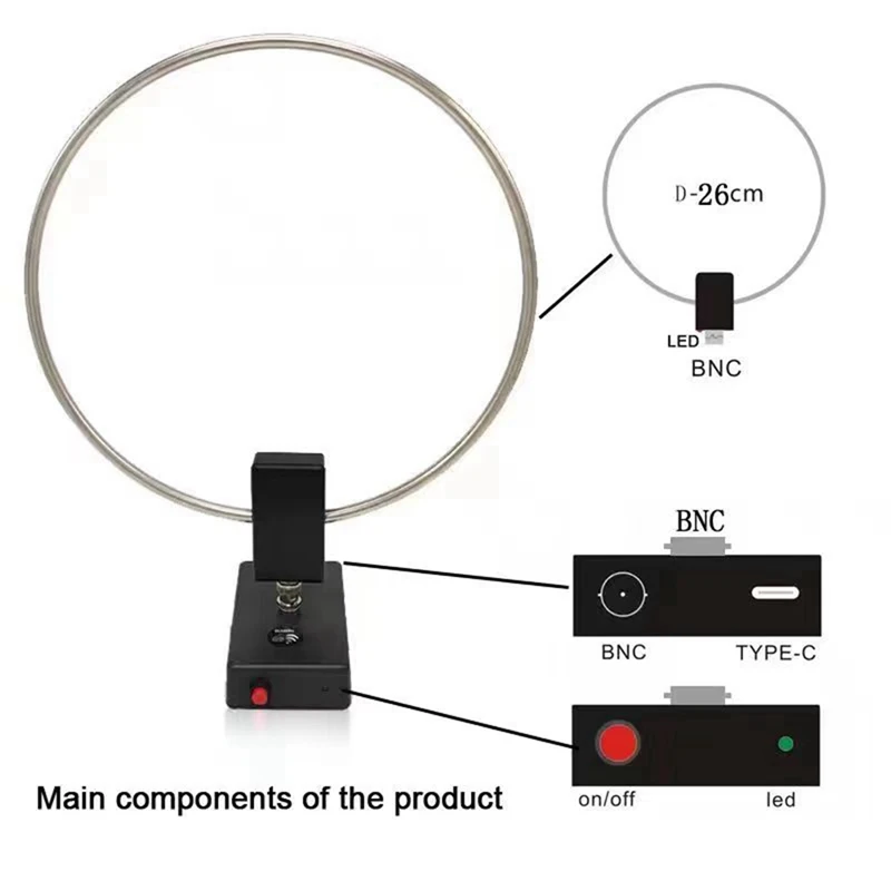 GA800 SW 10Khz-159Mhz HF Radio Shortwave Antenna With Battery