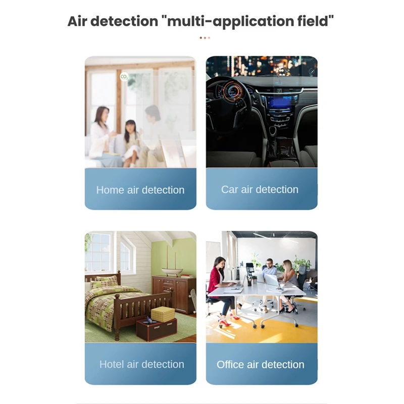 Co2 Meters Air Quality Detector Air Quality Detector PM2.5 PM10 HCHO TVOC CO2 With Backlight LCD Color Display