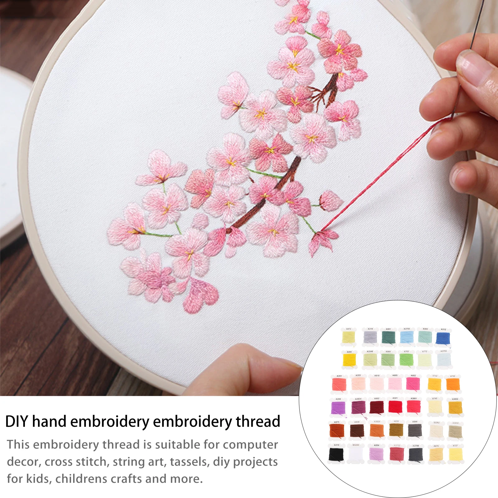 

40 Rolls Reflective Embroidery Thread Work Thick Wire Heavy Duty for Sewing Machine Supplies