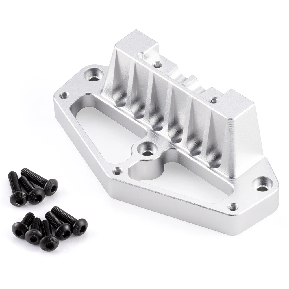 TRINOOD Soporte fijo de montaje de brazo inferior delantero de aleación de aluminio para piezas de mejora de fiambrera Tamiya 1/12