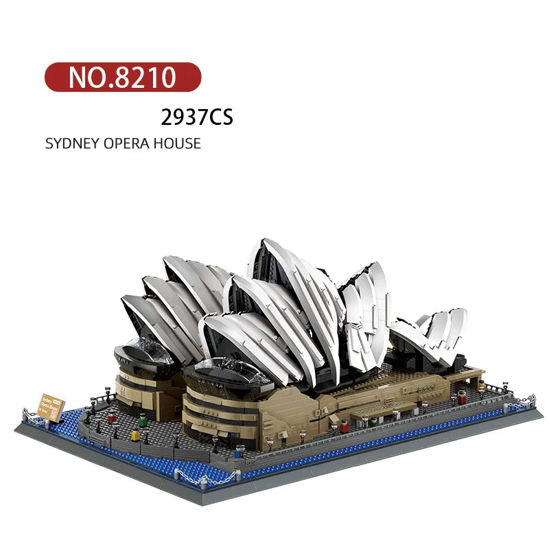 Wereldberoemde moderne KUNST Architectuur Australië Sydney Opera House Bouwsteen Bouwmodel Sets Speelgoed Bakstenen voor geschenken