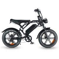 48V 750W Double Disc Brake E Bike Full Suspension Fatbike V20 E-bike Dirt Mountain Fat Tire Bicycle Electric Bike