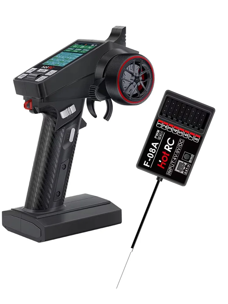 Hot Rc CT-8A 2.4G 8-kanaals Radiosysteem Afstandsbediening Zender Met F-08A Ontvanger Voor Klimmen Drift Voertuig Rc Auto Tank - afbeelding 2