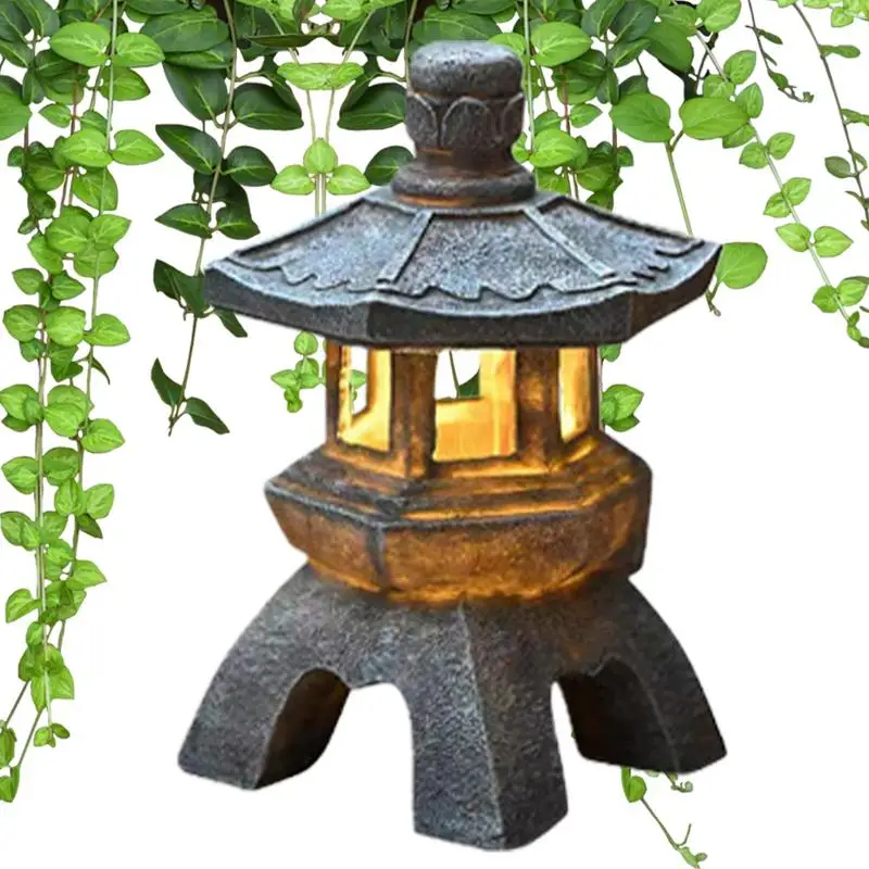 

Outdoor Solar Garden Lights Palace Lamp Solar Powered Zen Lantern Outdoor Zen Decoration Villa Nightlight Solar Lights For