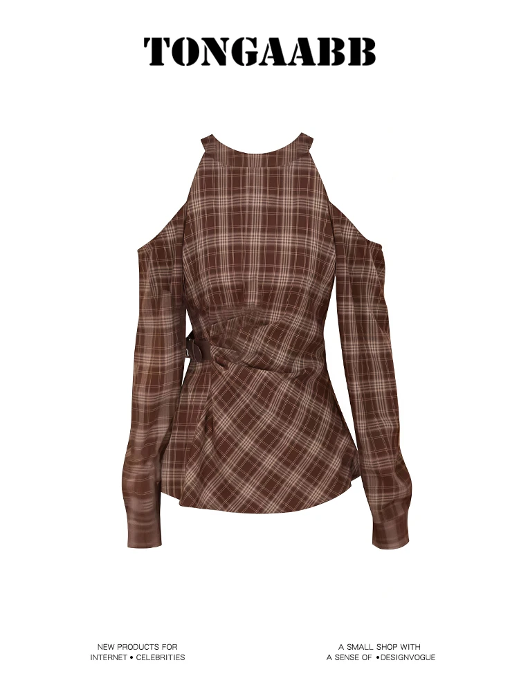 

Women Plaid T-shirt Harajuku Korean Y2k Tee Top 90s Aesthetic 2000s Fashion Vintage Slim Fashion T-shirt Clothes 2025