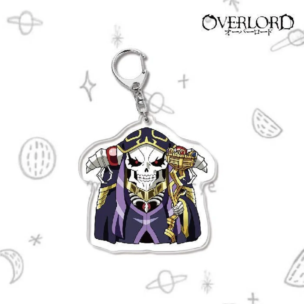 6CM Anime ​Peripherals Overlord Cartoon Acrylic Keychain Creative Trend Two-dimensional Cartoon Character Key Chain Pendant