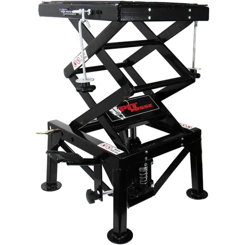 

Pit Posse PP2551 Motorcycle ATV Scissor Floor Jack Lift Table Stand 13 Inches Thru 36-Inch-High Stable Safe Comfortable