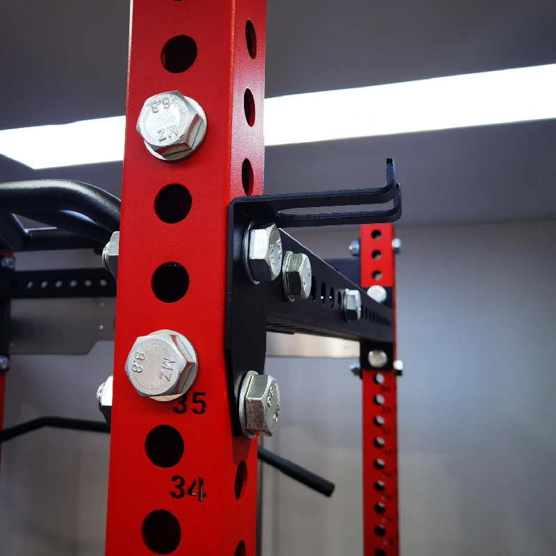 Squat Rack Storage Rack, Barbell Bar Hook, Exercise Fitness Equipment and Accessories