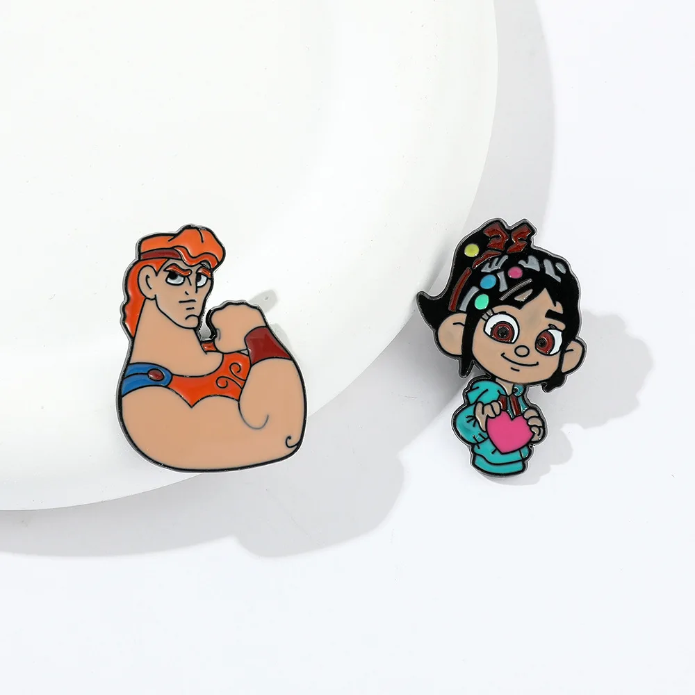 

Disney Wrreck It Ralph Vanelllope Von Schweeetz Enamel Pin Ponytail Girl Brooch Badge Backpack Collar Pins Jewelry Accessories