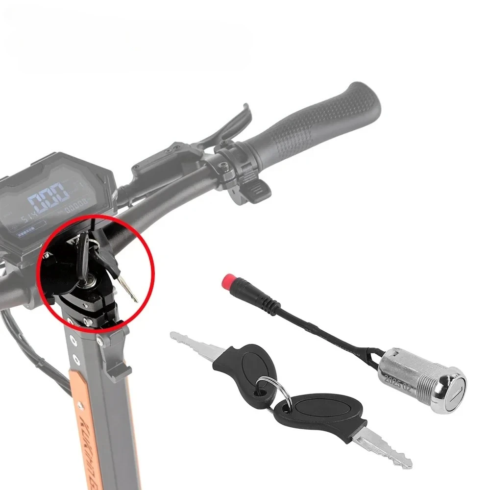 Image of Für Kukirin G3 Pro Elektroroller Diebstahlsicheres Sicherheitsschloss Elektronisches Schloss Cecurity Switch Lock mit 2 Schlüsseln Ersatzteile