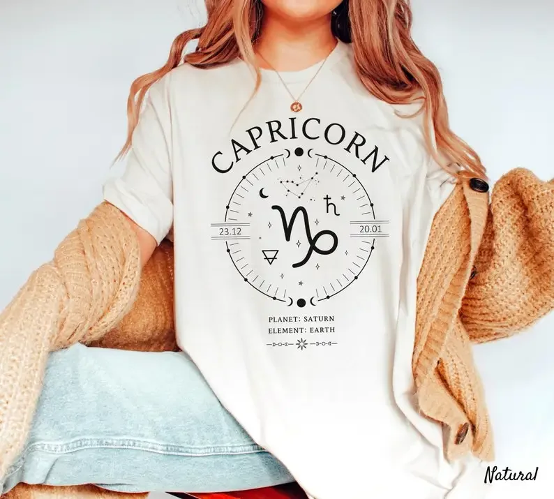 Capricorn Shirt, Zodiac Sign Facts Tee, Astrology Birthday Gift, Unisex