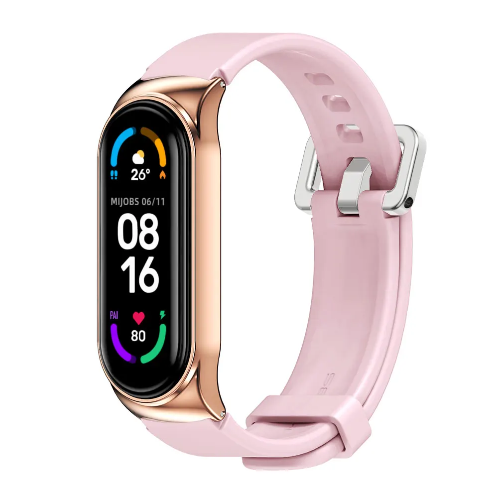 Mi Ban Nhạc 5 4 3 6 7 Vòng Tay Thông Minh Cho Mi Ban Nhạc 5 Dây Đeo Silicone Correa Dành Cho Xiaomi Mi 4 mi Uốn Cong 3 Pulseira Dây Đeo Tay Miband 7 6