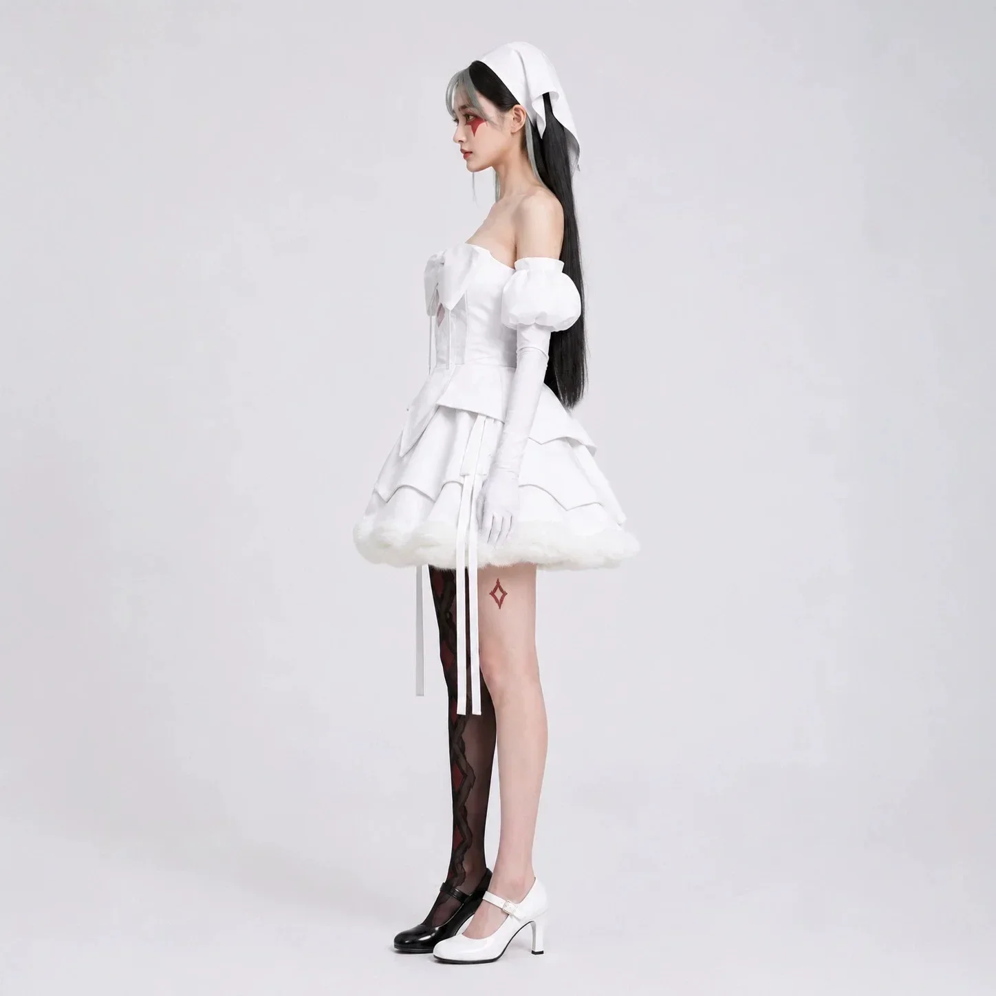 Anime Alien Mizi Sua Zombie Idol Stage Sua Cosplay Kostüm Kleid Stirnband Komplettset Uniform Rollenspiel Halloween Karneval Damen – Detail 8