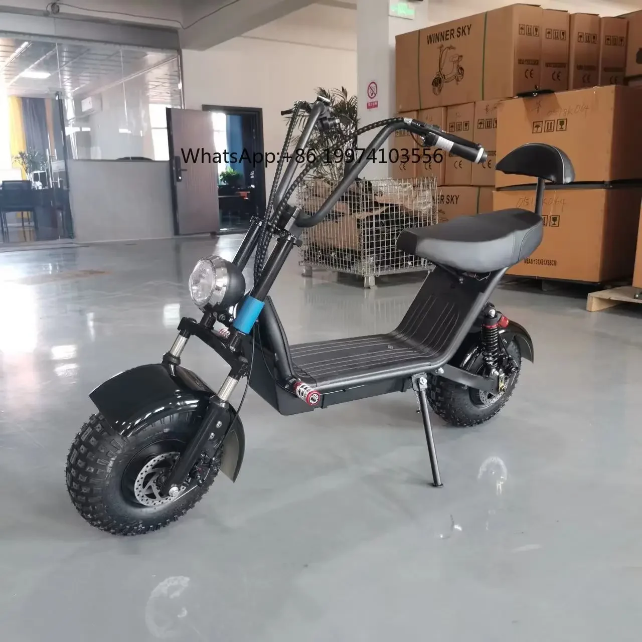 Small Harley Electric Vehicle Adult Mounts Electric Off-Road Vehicle Wide Tire Battery Car Double Seat Removable Battery