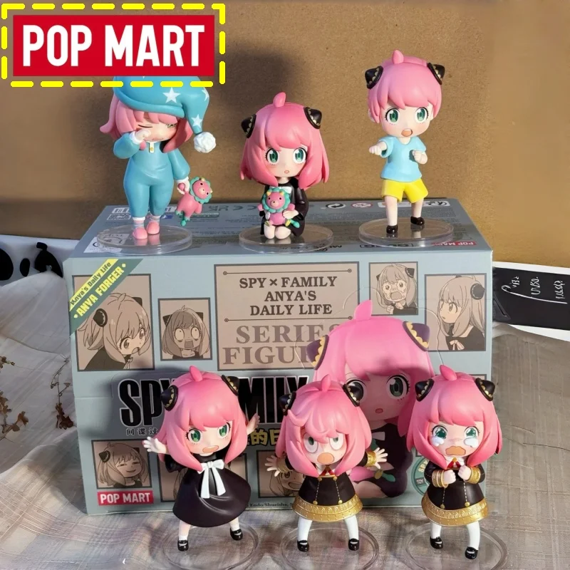 Genuino Pop Mart Spy X Famiglia Anya'S Daily Life Series Blind Box Edition Pvc Anime Figurie Espressioni iconiche Desktop Decor Regalo
