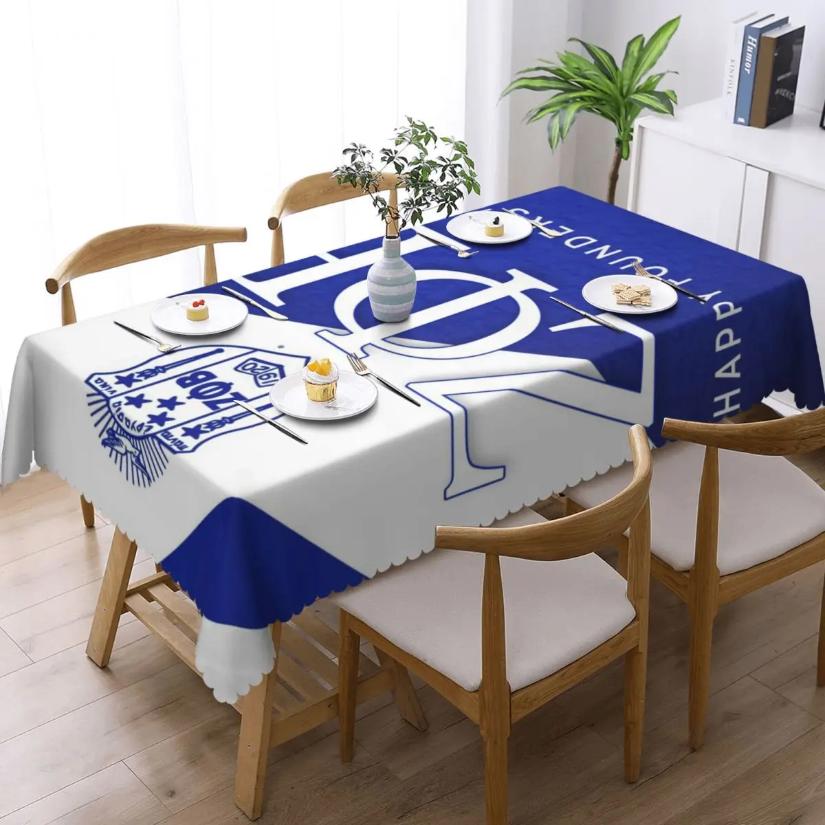 Custom Rectangular Zeta Phi Beta Greek Letter 1920 Table Cloth Waterproof Tablecloth Outdoor 40