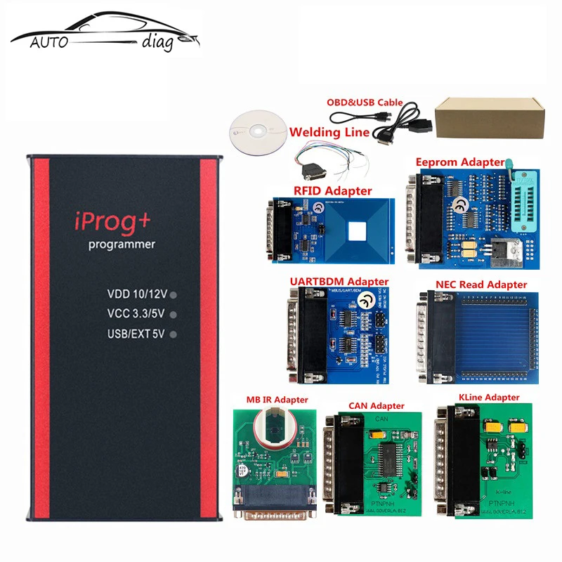 

Программатор ключей ECU IPROG + V87, полный комплект, поддержка IMMO, сброс, коррекция пробега, замена 3-в-1 для DIGIPROG 3 Carprog, 2023