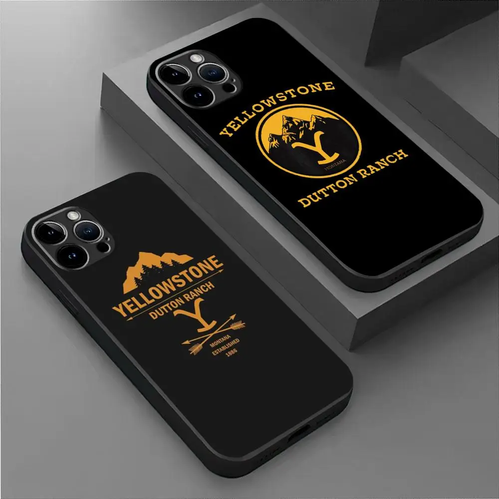 Yellowstone TV Show  Phone Case For iPhone 15 14 13 12 11 X XR XS XSMAX 8 7 Plus Mini Pro Max Soft Black Phone Cover