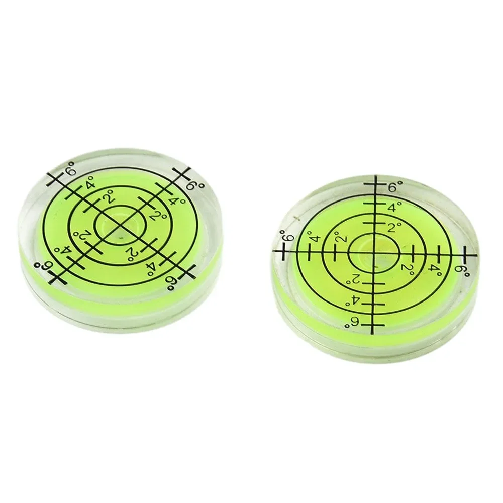 2pcs Horizontal Precision Spirit Bubble Degree Mark Mini Bubble Level Round Circular Measuring Meter Measuring Tools
