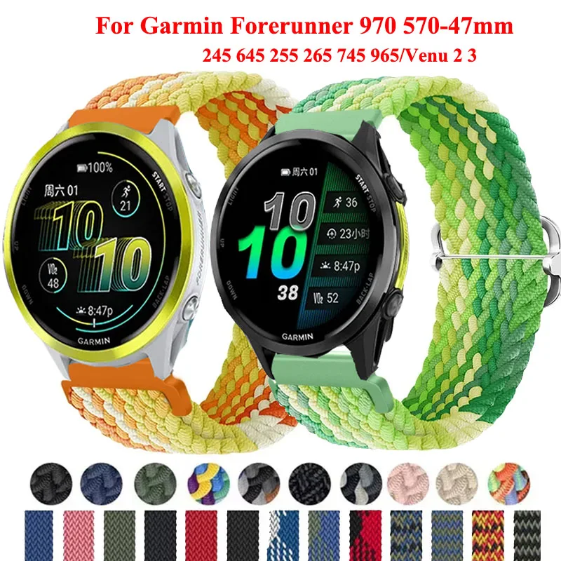 Boucle Solo tressée 22mm 20mm, pour Amazfit Active/Active 2/Bip 3 3Pro Bip 5 5 Unity, Bracelet pour Amazfit GTR 4 GTS 2 3 4mini
