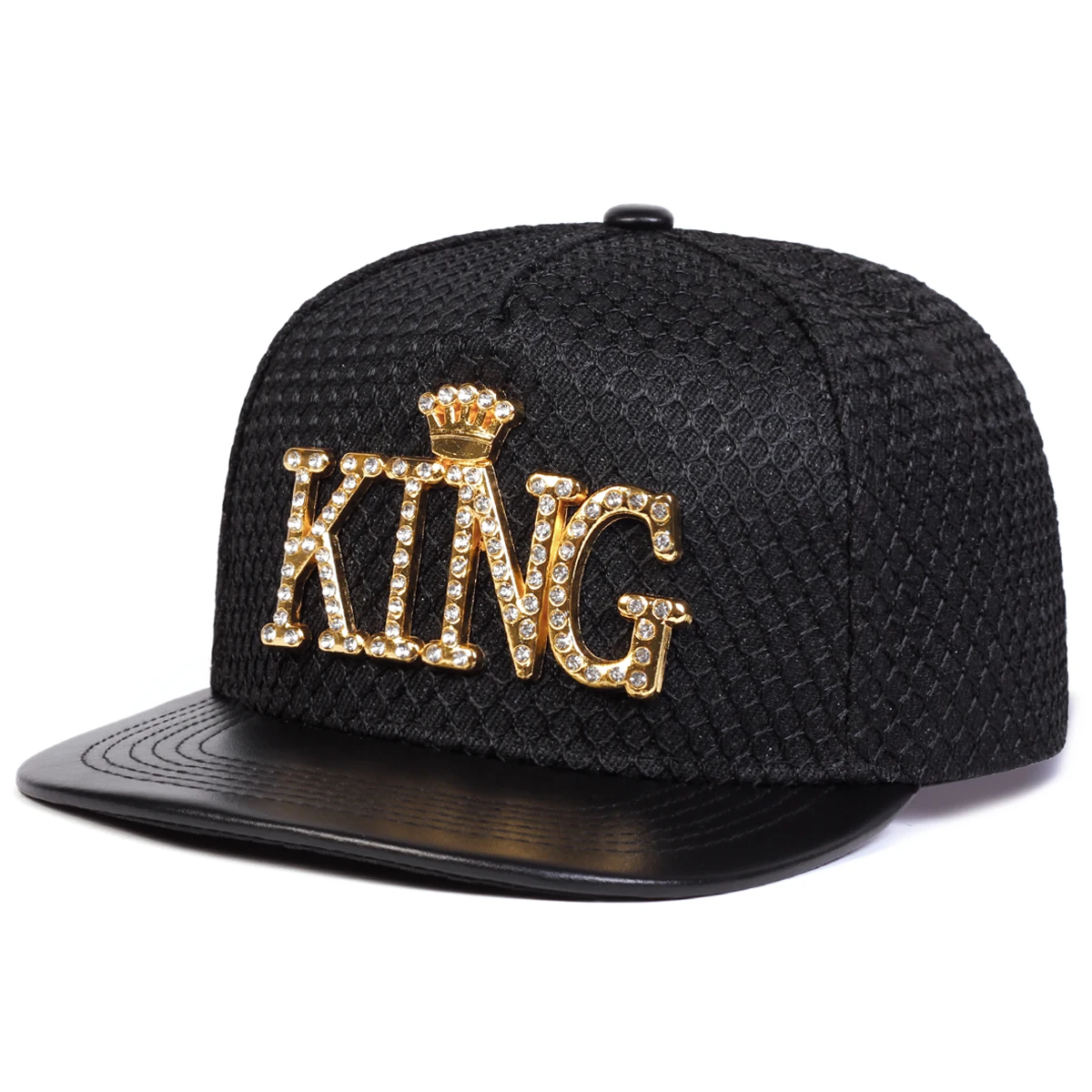 Unisex Metal Letter Labels KING Hip-hop Hats Fashion Spring Autumn Outdoor Adjustable Casual Baseball Caps Sunscreen Hat