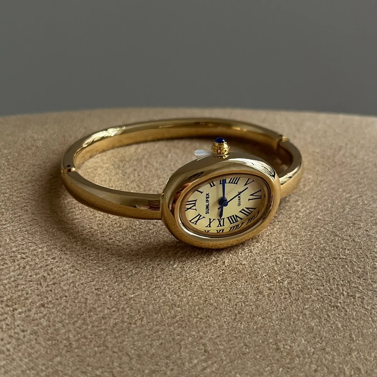 Oval Ladies Watch Gold with Diamonds Small Dial Female Women Quartz Watch Waterproof Lady Clock Bracelet Birthday Gift Box
