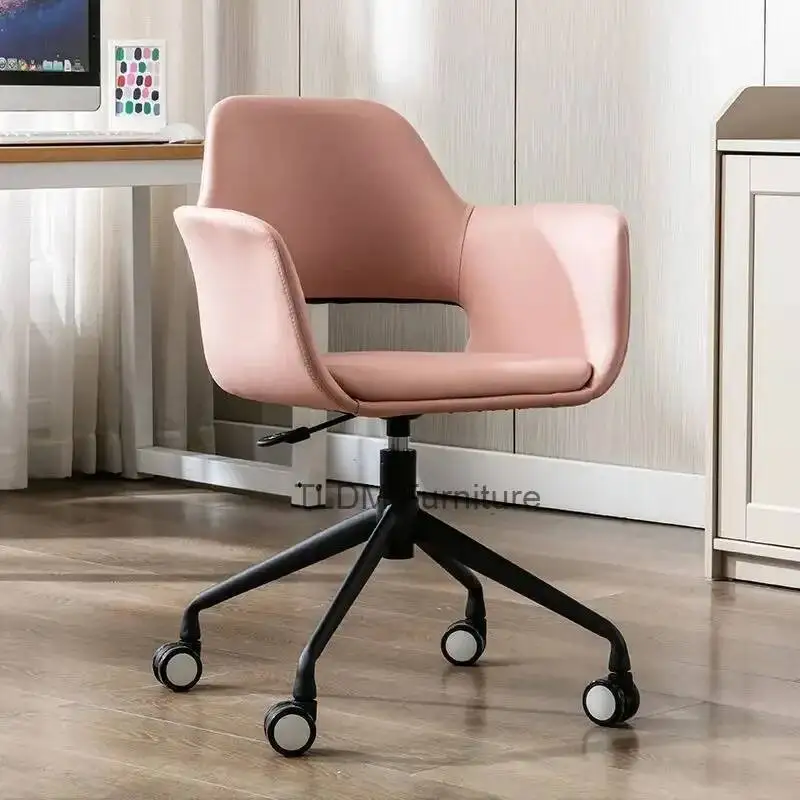 

Light Luxury Computer Chair Office Staff Chair Comfortable Lift Chairs Modern Simple Home Study Backrest Leisure Swivel Chairs