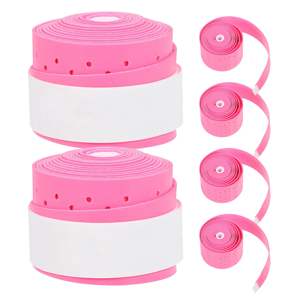 

6pcs 6 Rolls Fluorescent Grip Tape For Handles Pink Anti Drum Stick Wrap Tape Slip Sweat Absorbing Drum Sticks Accessories