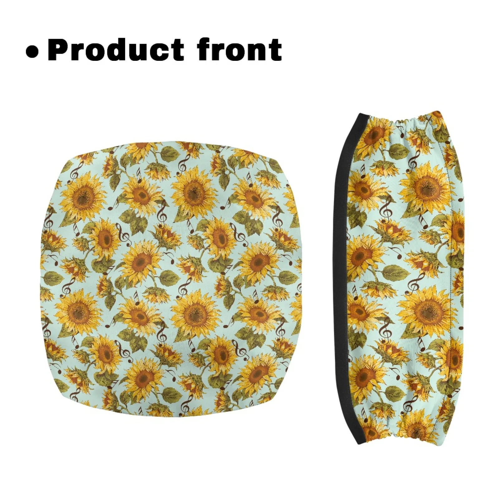 Coloranimal Sunflower Musical Set of 2 Rollator Walker Seat Cushion Cover Walker Seat Cover Replacement for The Elderly Streets