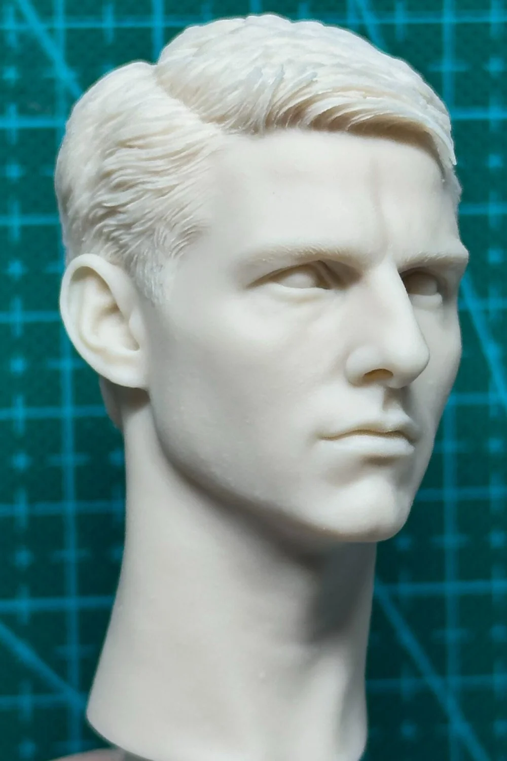 1/6 Handsome Tough Guy Famous American Actor Tom Cruise Unpainted Male Head Carving Model Fit 12inchs Action Figure Body