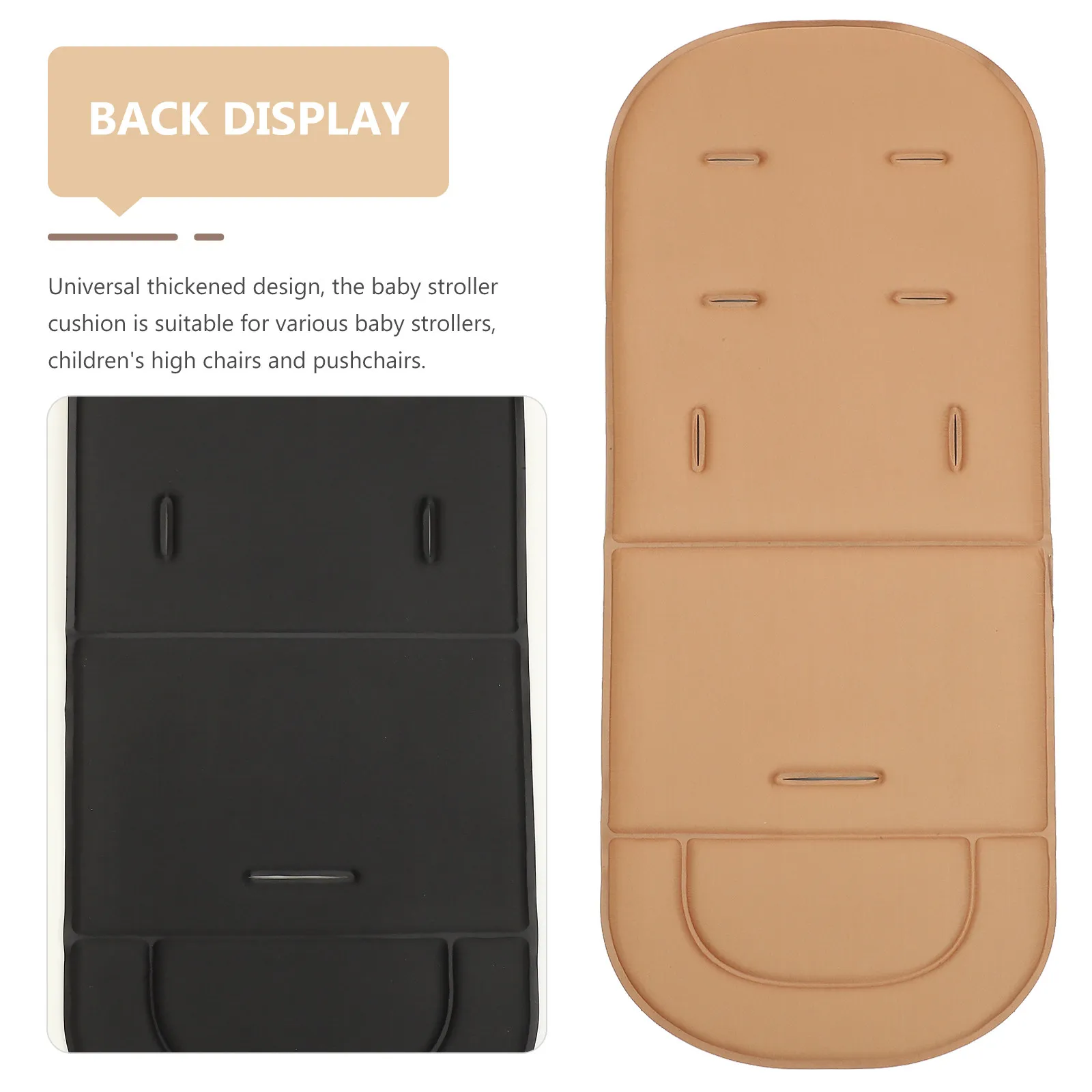 وسادة عربة أطفال عالمية سميكة وناعمة من القطن، بطانة مقعد قابلة للإزالة والغسل لعربة الأطفال وكرسي الأطفال المرتفع وعربة الدفع.