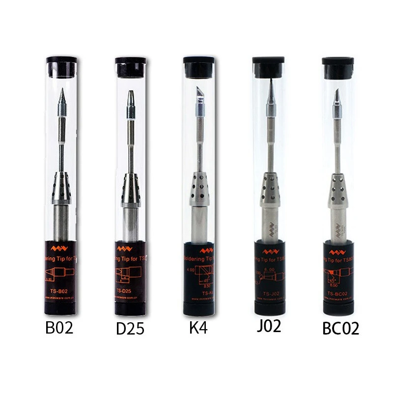 

O50 TS80P TS1C Digital LCD Soldering Iron Tips Mini Original Replacement Welding TS-B02 TS-D25 Tip Soldering Iron Tips