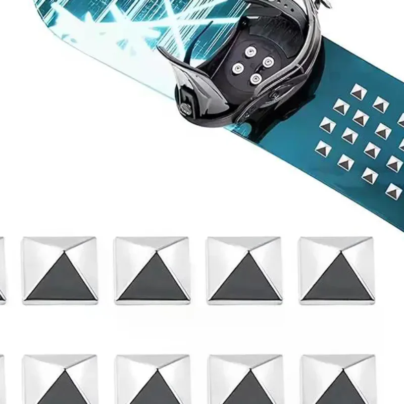 10PCS Snowboard Stomp Pad Non-Slip Pentagram Studs Grip Traction Pads For Snowboard Edgy Style Traction Pads, Ski Binding