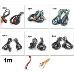 M8 2/3/4/5/6/8 Pin core 1m Electric Bicycle Joint Plug Connector Cable waterproof male female Signal Sensor eblike Scooter Brake