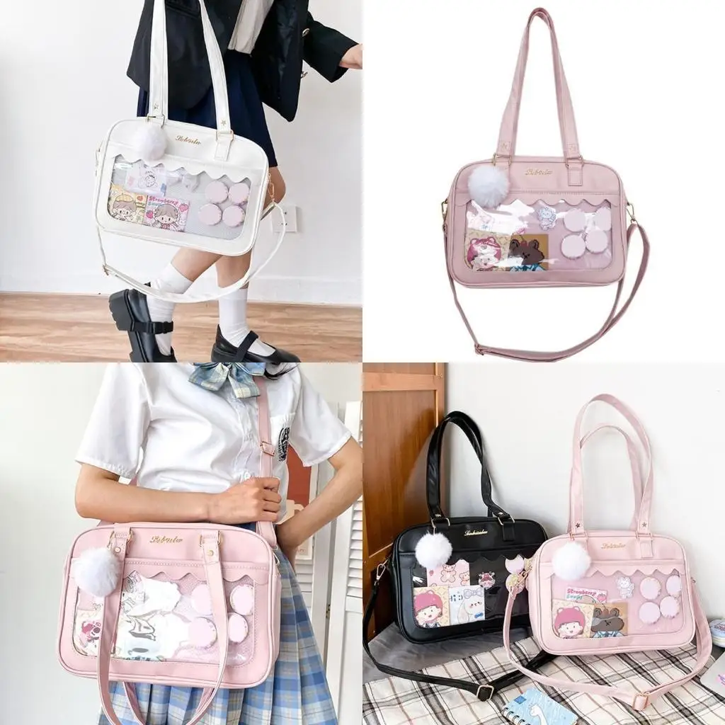 

X90D Harajuku Uniform Itabag Shoulder Bags Women Japanese Transparent Crossbody Bag