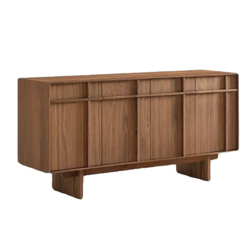 

Простой современный шкаф для хранения вещей в скандинавском стиле, обеденный боковой шкаф из черного ореха, многофункциональный входной дубовый шкаф для хранения вещей