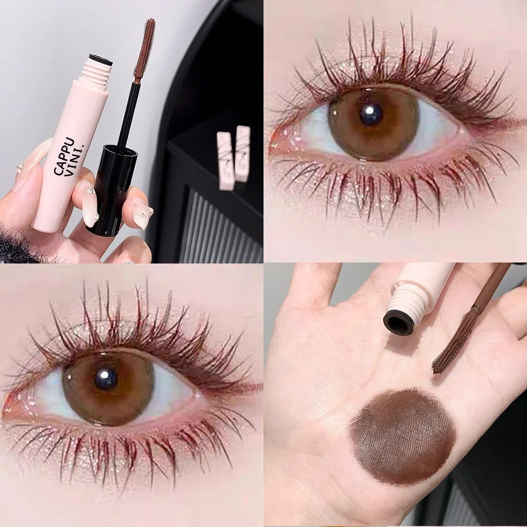 Mascara Trucco Curling Estensione ciglia marrone nero Impermeabile Tintura non sbiadita Mascara volume liquido Cosmetico a lunga tenuta